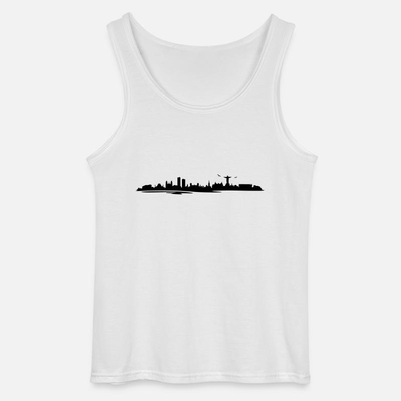Skyline - Rio de Janeiro - Gildan Männer Tank Top - Weiß