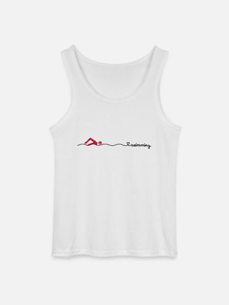 love swimming - Gildan Männer Tank Top - Weiß