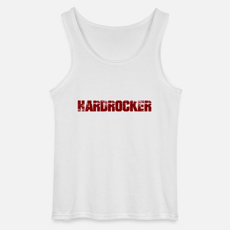Rocker dur - Débardeur Gildan Homme - blanc