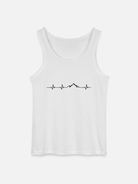 Landschaft - Berge Puls - Gildan Männer Tank Top - Weiß