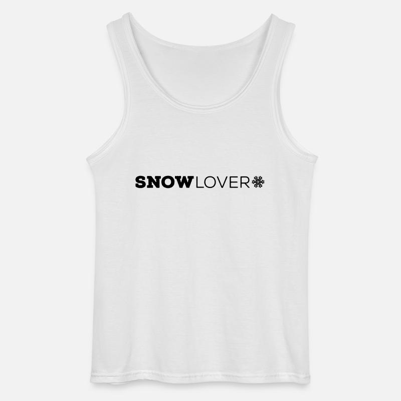 SNOW Lover Ärmel - Gildan Männer Tank Top - Weiß