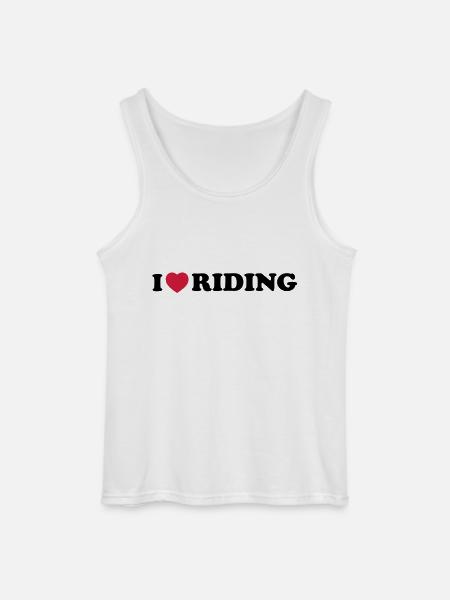 i love riding - Gildan Men’s Tank Top - white