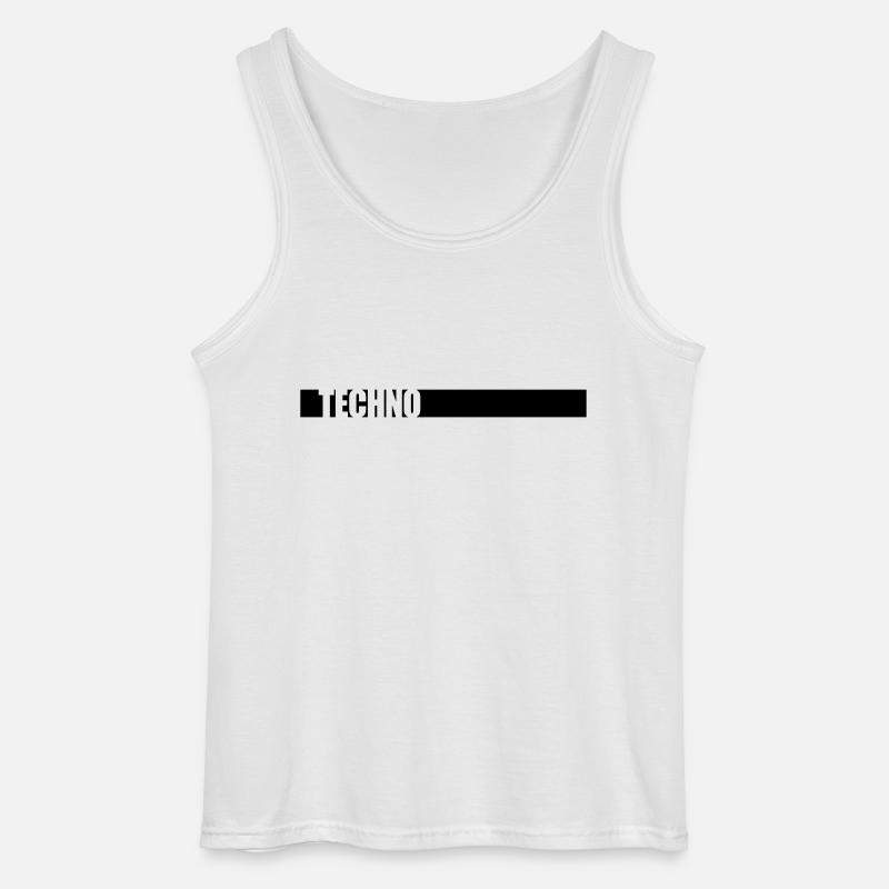 Musik Techno Logo - Gildan Männer Tank Top - Weiß