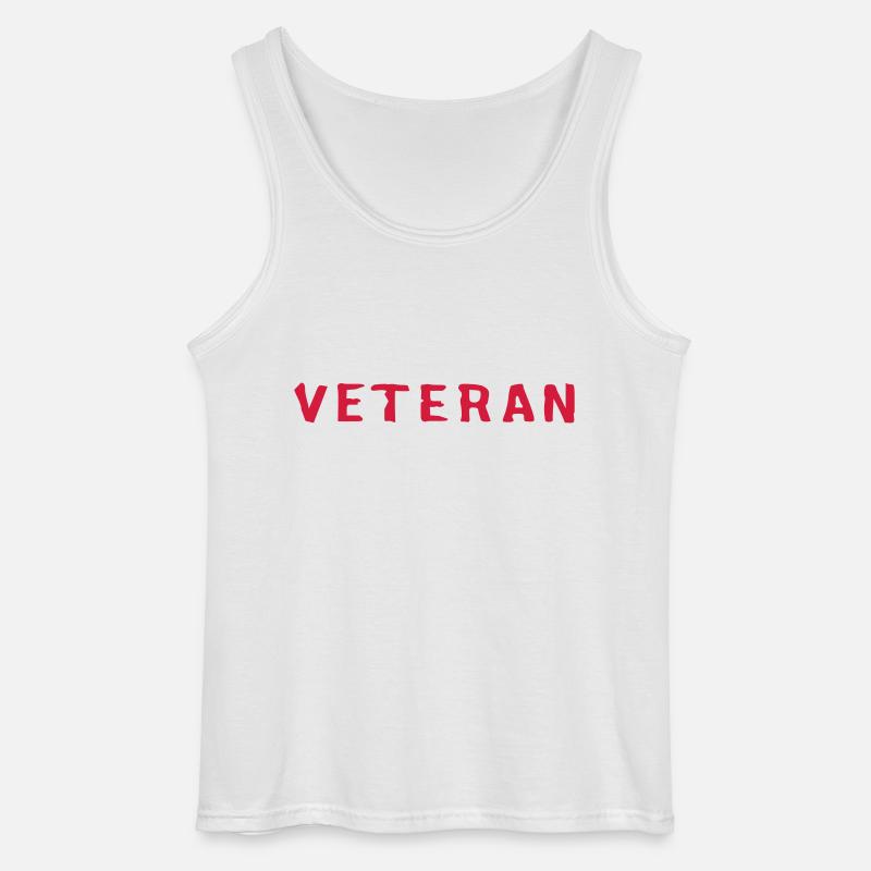 veteran_vec_1 de - Gildan Männer Tank Top - Weiß