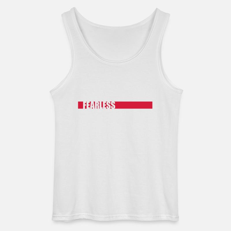 fearless Text Zitat Design - Gildan Männer Tank Top - Weiß