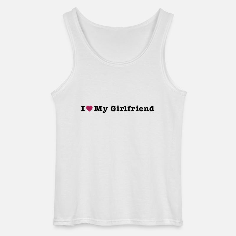 mp_i_love_my_girlfriend - Gildan Männer Tank Top - Weiß