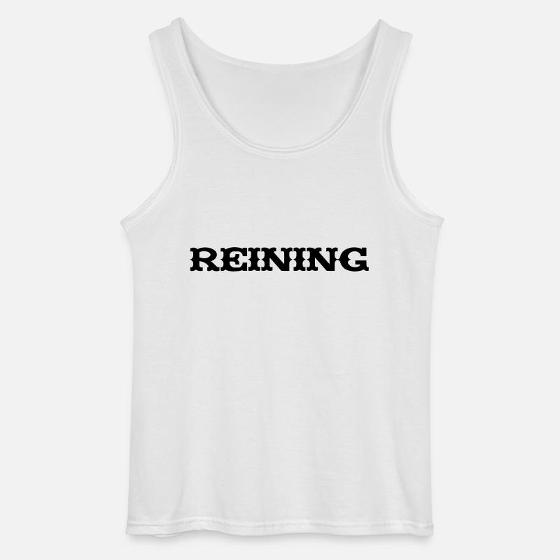 Reining - Gildan Männer Tank Top - Weiß