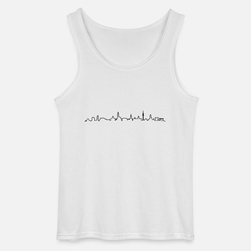 Skyline - Kiel - Gildan Männer Tank Top - Weiß