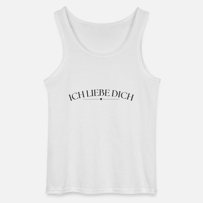 Ich liebe Dich - Gildan Männer Tank Top - Weiß