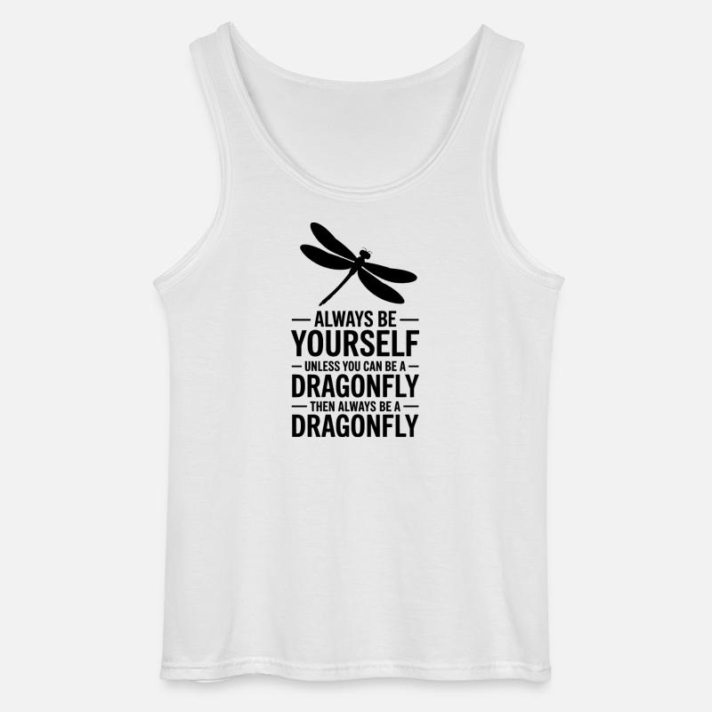 Libellen Sprüche Libelle Lustige Libellen Geschenk - Gildan Männer Tank Top - Weiß