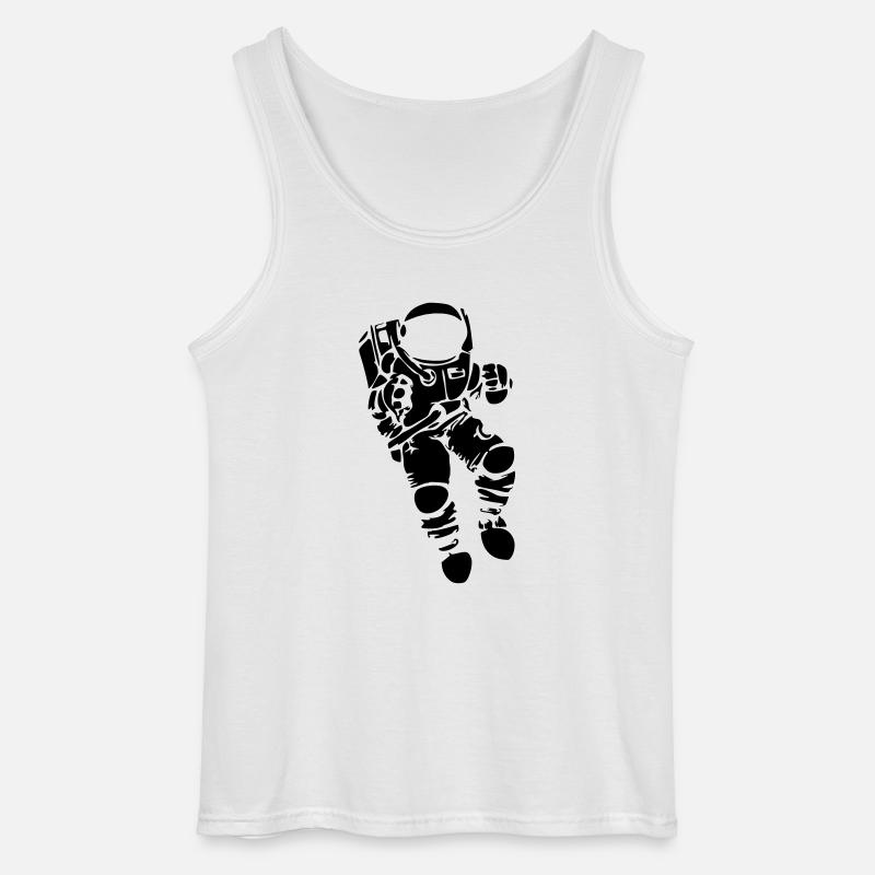 Astronaut Vector Design - Gildan Men’s Tank Top - white