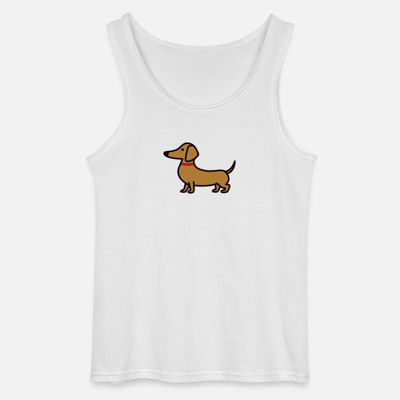 Kleiner Dackel - Gildan Männer Tank Top - Weiß