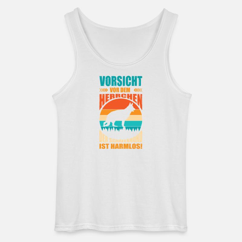 Schäferhund Geschenke Hund Herrchen Gassi - Gildan Männer Tank Top - Weiß