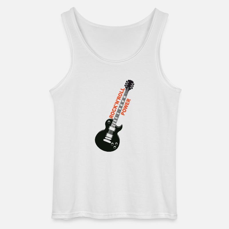 rock'n'roll_ guitar 2 - Gildan Männer Tank Top - Weiß