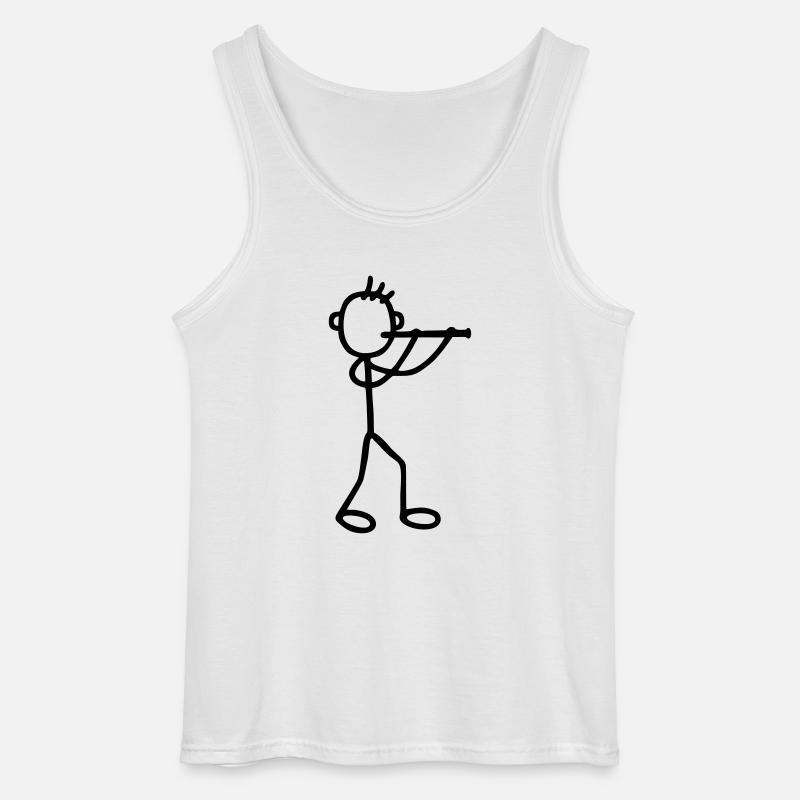 Flöter - Bläser - Gildan Männer Tank Top - Weiß