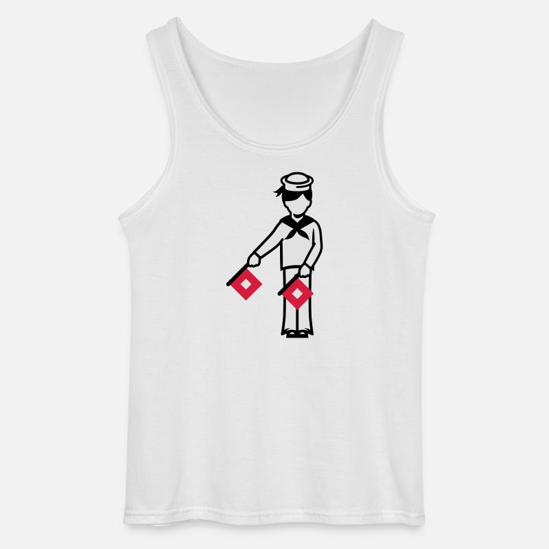 Matrose A 1 Eins Winkeralphabet - Gildan Männer Tank Top - Weiß