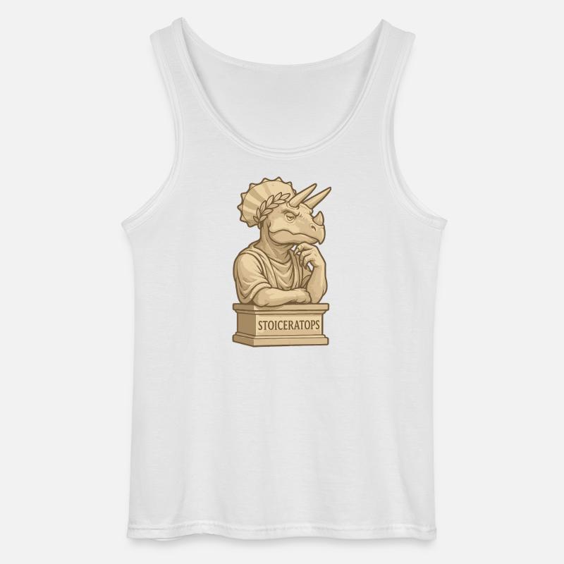 Stoiceratops - Gildan Männer Tank Top - Weiß