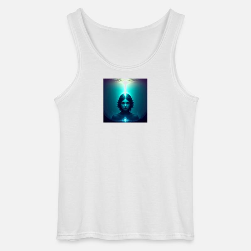 Ätherisches Frontlicht - Gildan Männer Tank Top - Weiß