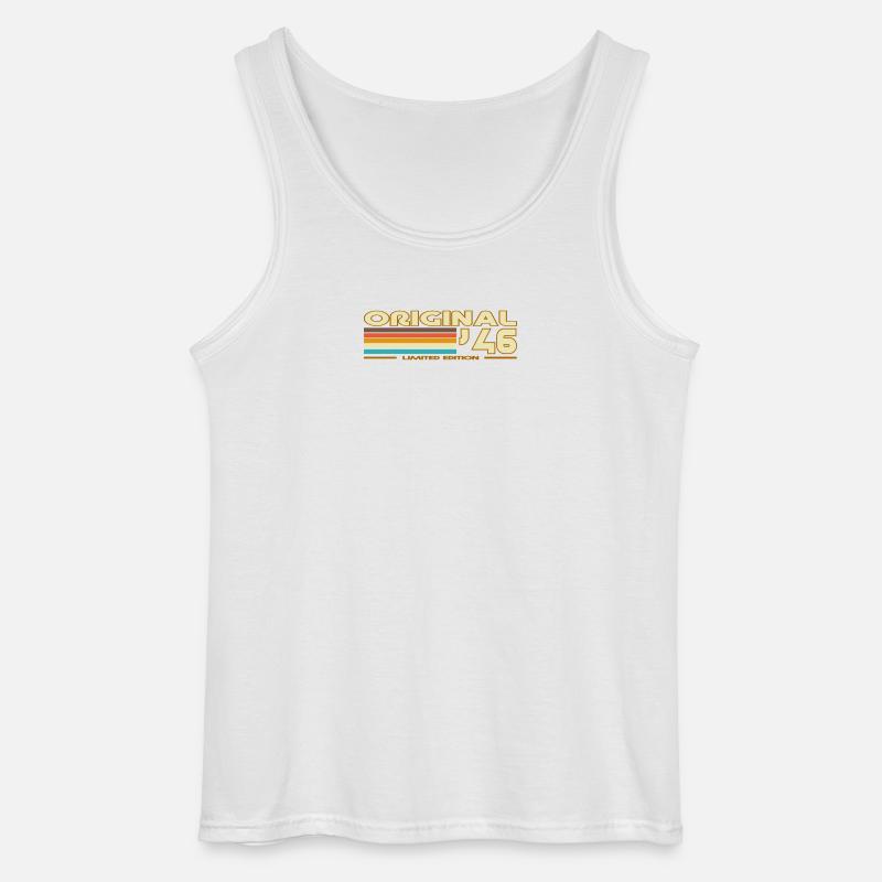 Originale 46 Pastellstreifen - Gildan Männer Tank Top - Weiß