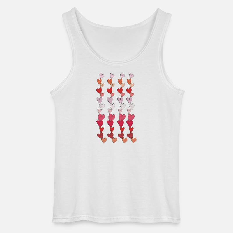herzenkette gewebe - Gildan Männer Tank Top - Weiß