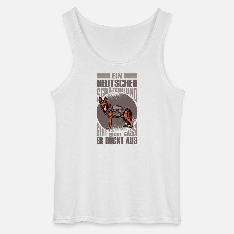 Schäferhund Geschenke Hund Herrchen Gassi - Gildan Männer Tank Top - Weiß