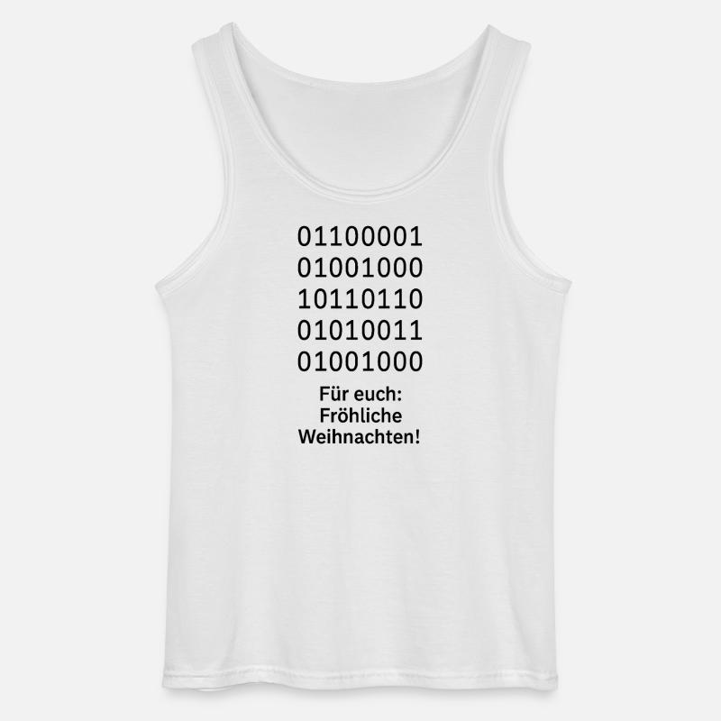 Binary Code Weihnachtszauber - Gildan Männer Tank Top - Weiß
