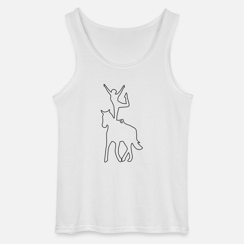 Voltigierer Stehend Einbeinig - Gildan Männer Tank Top - Weiß