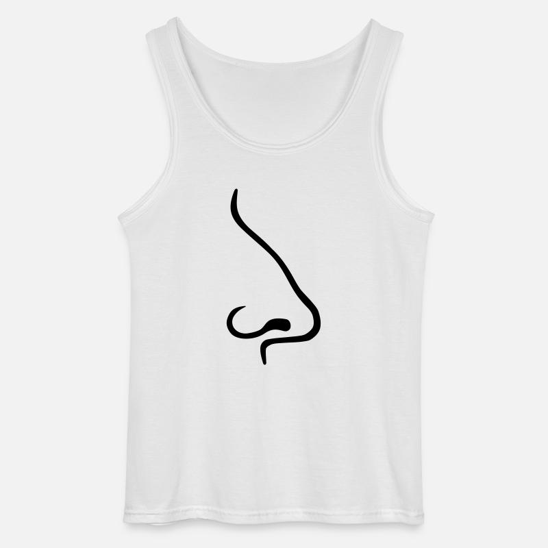 Nase - Gildan Männer Tank Top - Weiß