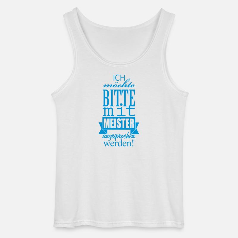 mit Meister angesprochen - Gildan Männer Tank Top - Weiß