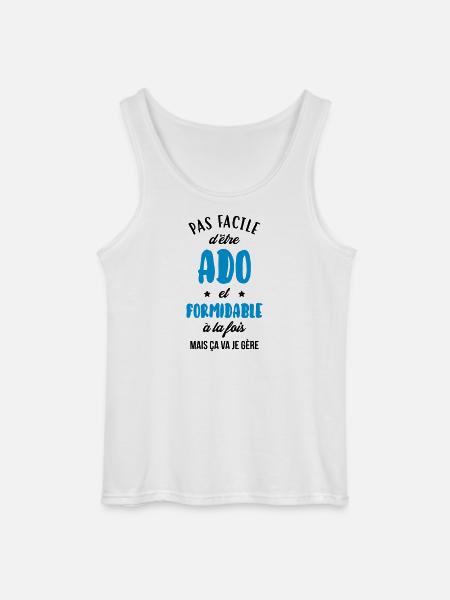 adolescent / enfant / ado / adolescente - Débardeur Gildan Homme - blanc