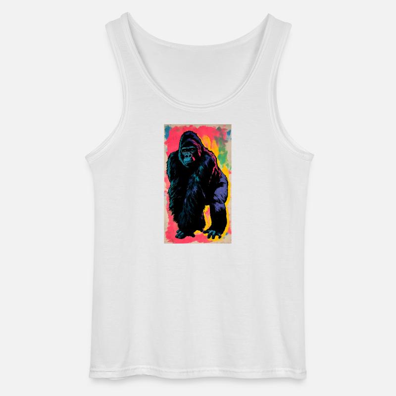 Gorilla - Gildan Männer Tank Top - Weiß