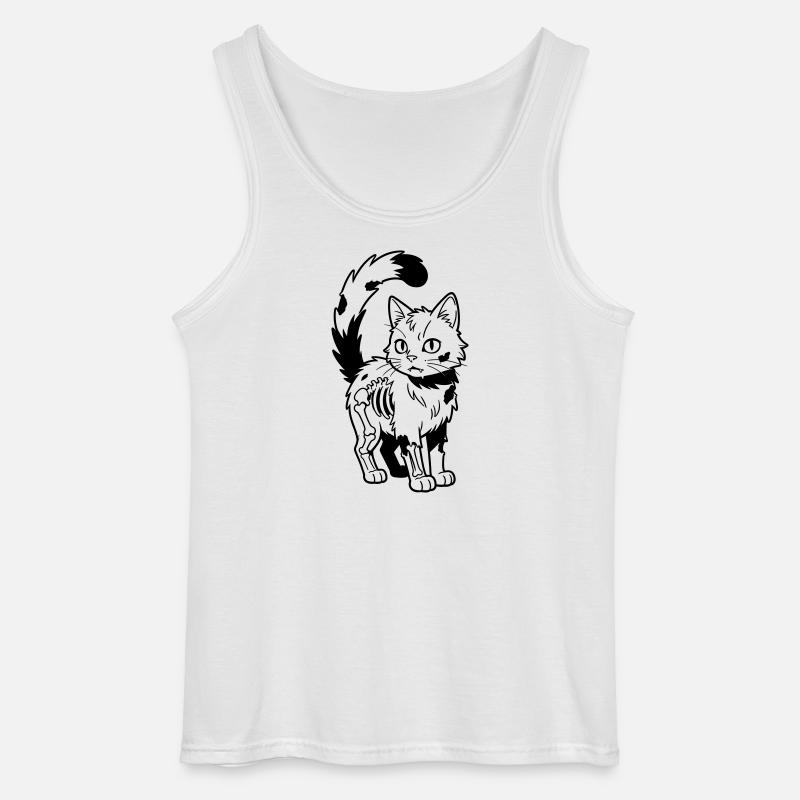 Zombie-Katze - Gildan Männer Tank Top - Weiß