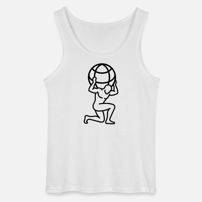 Kugel - Gildan Männer Tank Top - Weiß