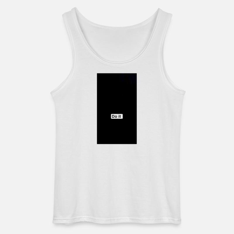 Do It Minimal Black - Gildan Men’s Tank Top - white