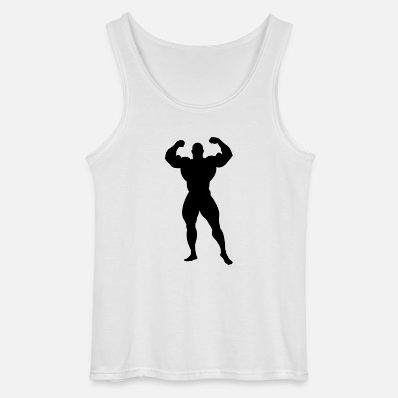 Bodybuilder - Gildan Männer Tank Top - Weiß