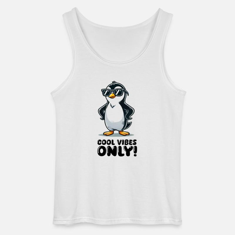 pinguin comic cool - Gildan Männer Tank Top - Weiß