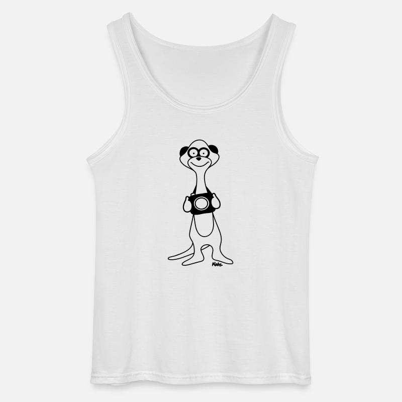 Erdmännchen - Gildan Männer Tank Top - Weiß