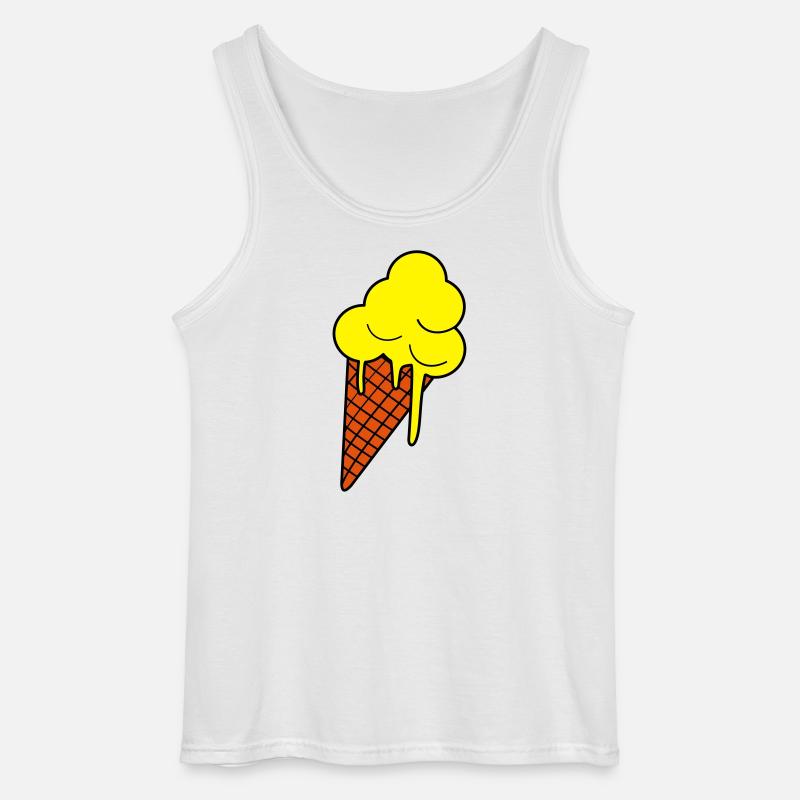Schmelzendes Eis  Pop Art - Gildan Männer Tank Top - Weiß