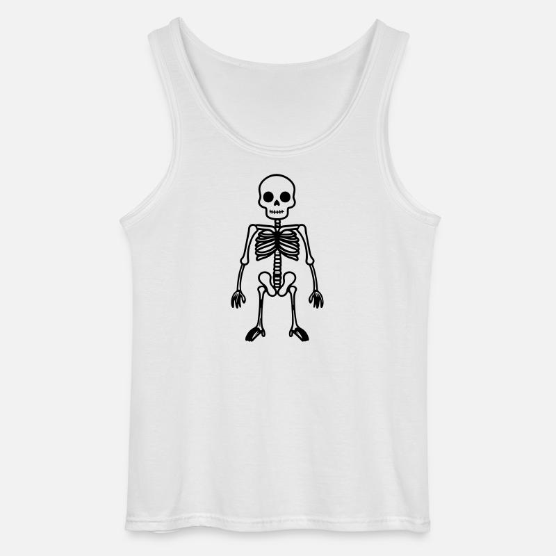 Skeleton Comic - Gildan Men’s Tank Top - white