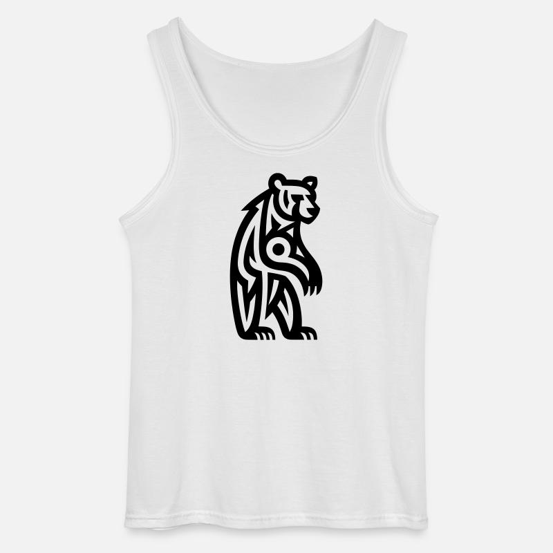 Just a Black Bear #3 - Gildan Männer Tank Top - Weiß