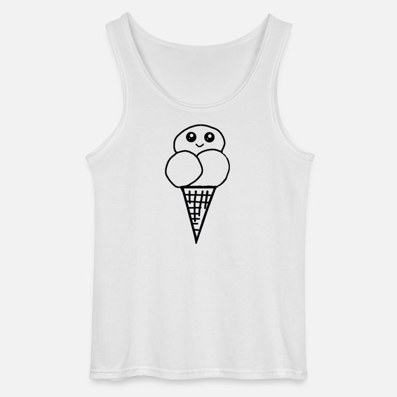 Eis Eiswaffel Eistüte Eiscreme Eiskrem - Gildan Men’s Tank Top - white