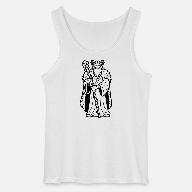 Druide - Gildan Männer Tank Top - Weiß
