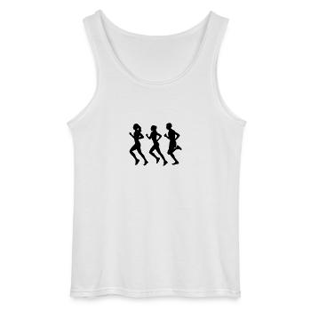 Running Group (Silhouette) - Débardeur Gildan Homme - blanc - Devant - AI Model Male 185 dark (185cm)