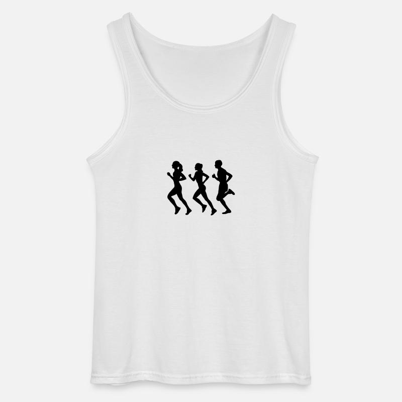 Running Group (Silhouette) - Gildan Männer Tank Top - Weiß