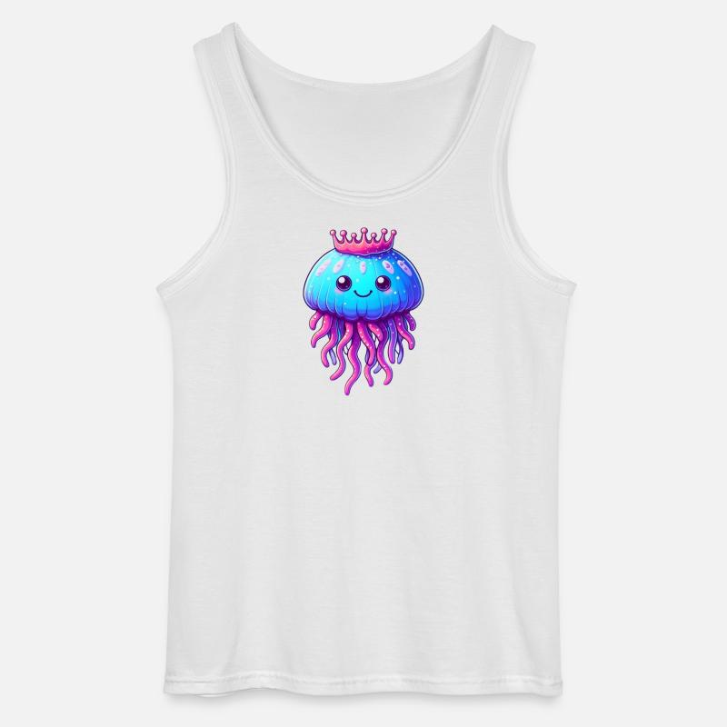 Eine Qualle mit Krone - Gildan Männer Tank Top - Weiß