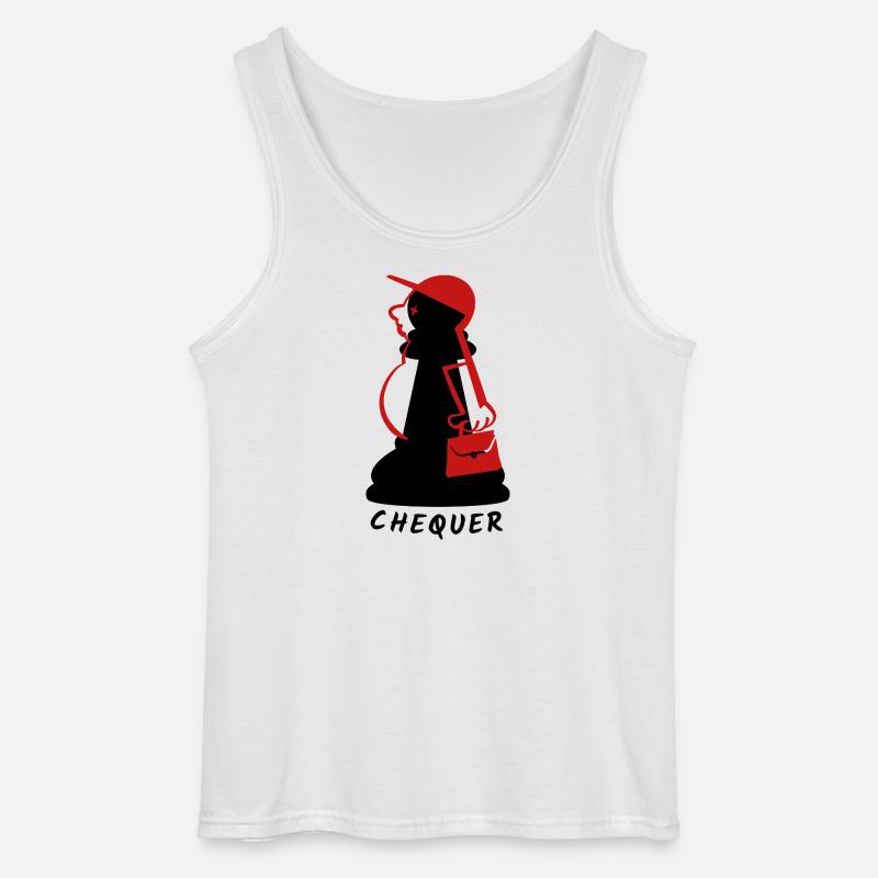 Chequer - Gildan Männer Tank Top - Weiß