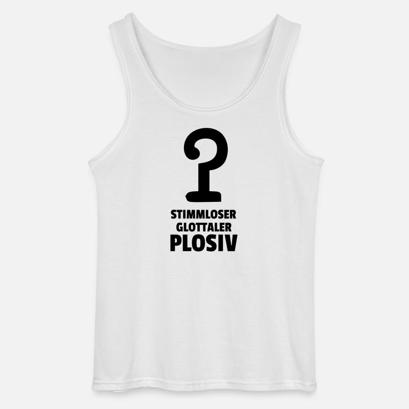 stimmloser glottaler Plosiv - Gildan Männer Tank Top - Weiß