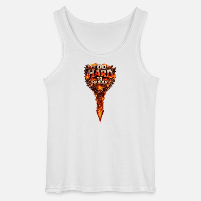 Too Hard to Handle Fire-Logo - Gildan Männer Tank Top - Weiß