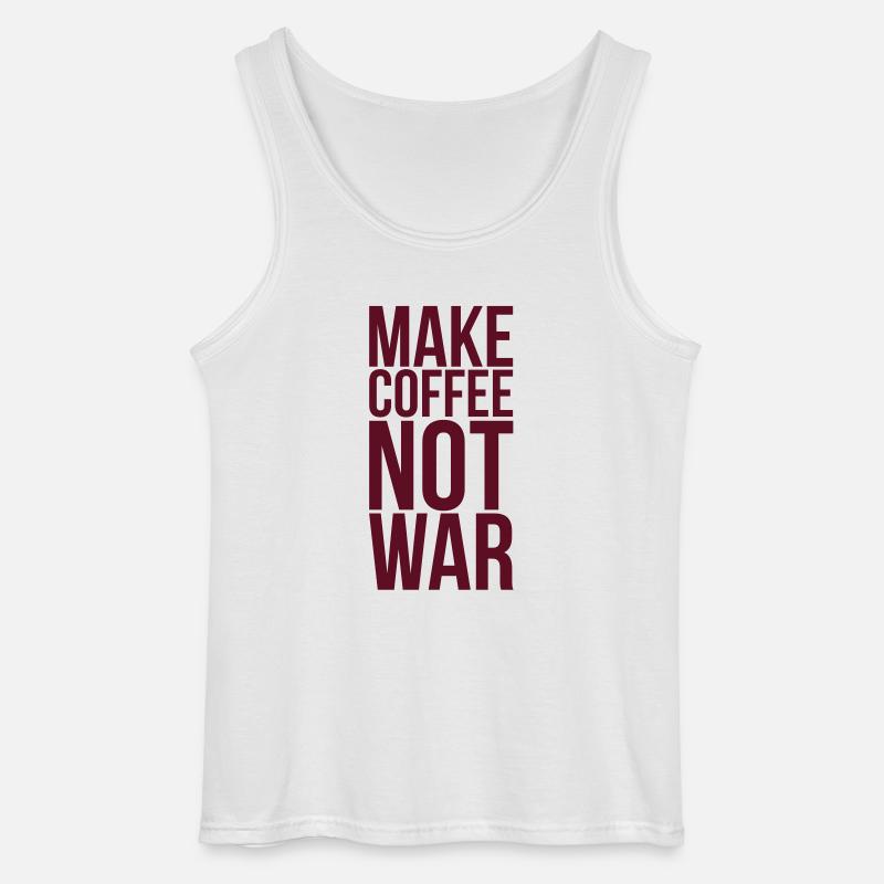 Make coffee not war - Gildan Männer Tank Top - Weiß