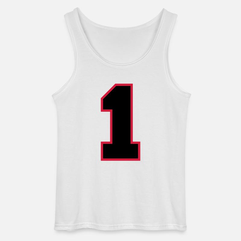 number1 - Gildan Männer Tank Top - Weiß